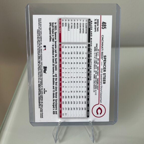 2024 Topps Series 2 - Spencer Steer All-Star Rookie #485 - Picture 2 of 2